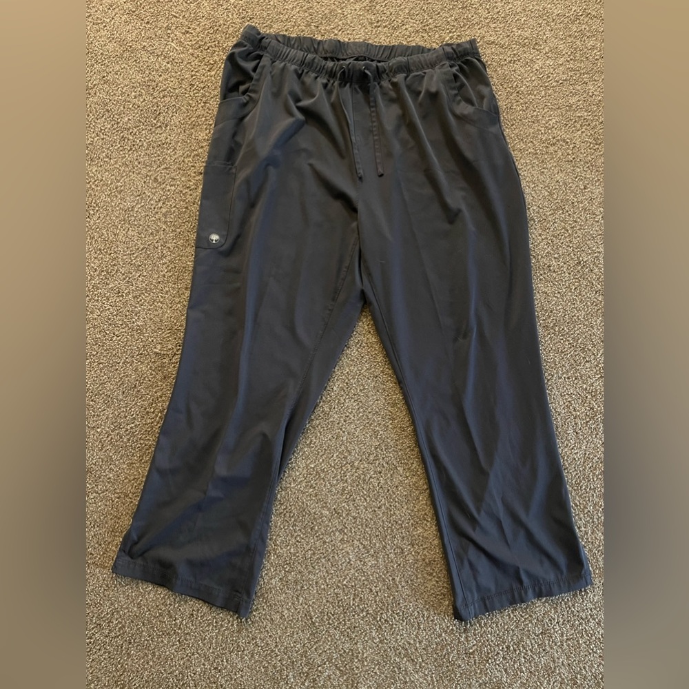🩶🩺Womens Healing Hands Drawstring Waist Cargo Scrub Pants.